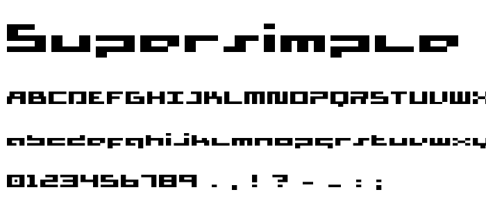 supersimple _fat font